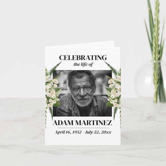 Beerdigung zur Beerdigung der Lebensblume Einladung (Vorderseite)