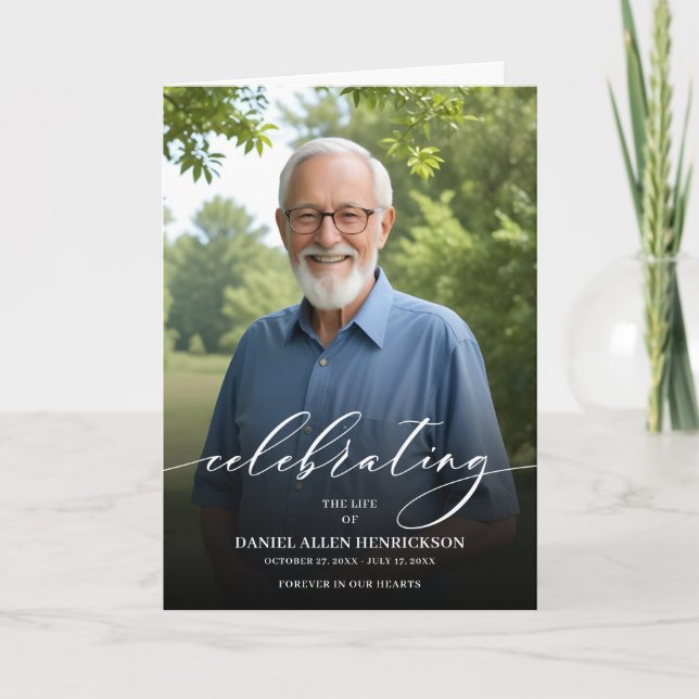 Beerdigungsauftrag des Fotos Programm (Vorderseite)