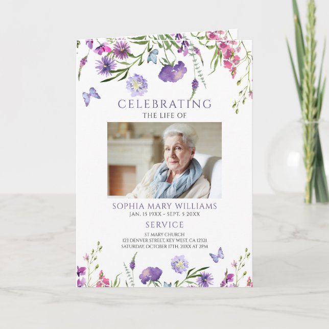 Beerdigungsauftrag | Programm zur Gedenkstätte (Vorderseite)