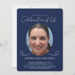 Beerdigungsdienst Beerdigung Oval Foto Marine Einladung