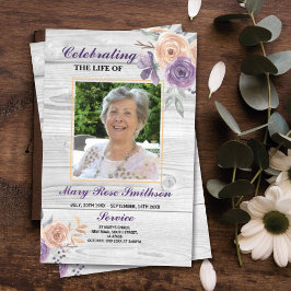 Beerdigungsdienst Feier des Lila Lebens Flyer