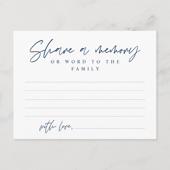 Beerdigungsdienst, Gedächtnisaustausch, Word Famil Postkarte (Vorderseite)