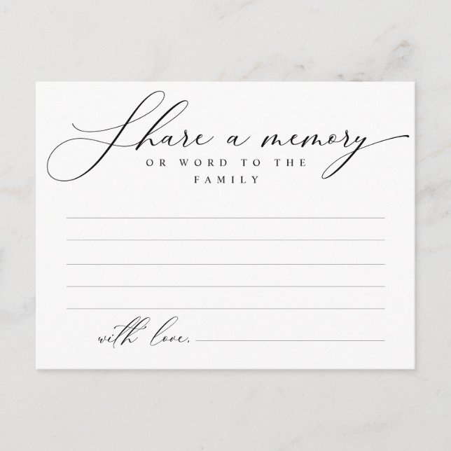 Beerdigungsdienst, Gedächtnisaustausch, Word Famil Postkarte (Vorderseite)