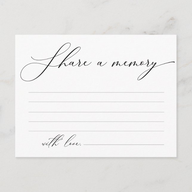 Beerdigungsdienst, Speicherkarte freigeben Postkarte (Vorderseite)