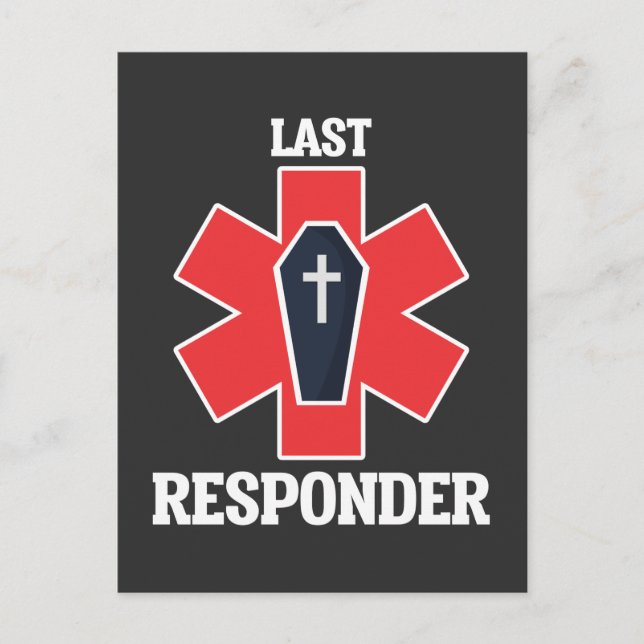 Beerdigungsdirektor Mortician Last Responder Postkarte (Vorderseite)