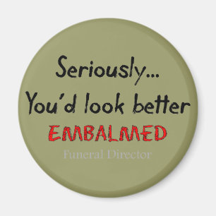 Beerdigungsdirektor/Mortiker Funny Hearse Design Magnet