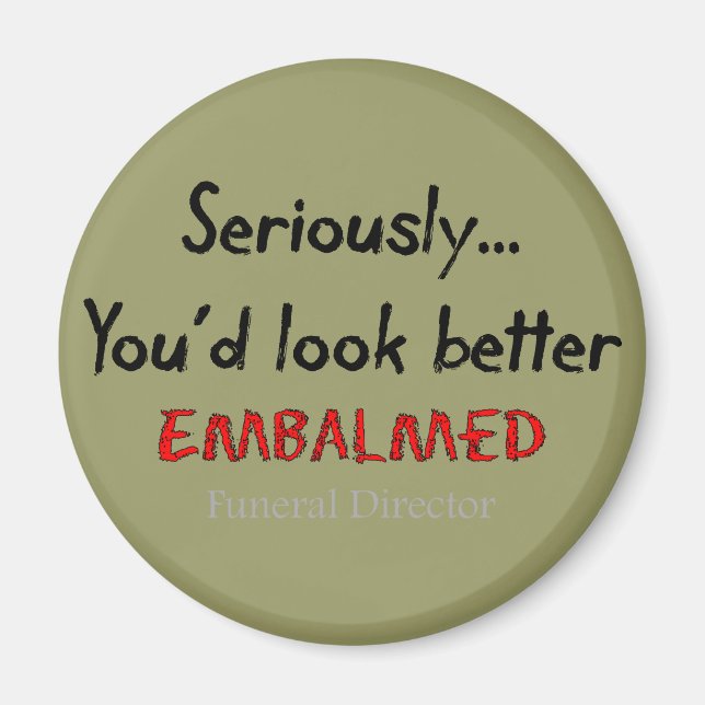 Beerdigungsdirektor/Mortiker Funny Hearse Design Magnet (Vorne)