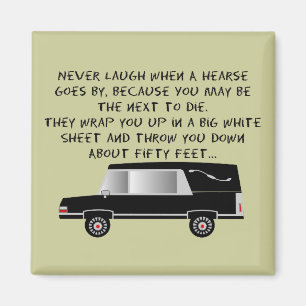 Beerdigungsdirektor/Mortiker Funny Hearse Design Magnet
