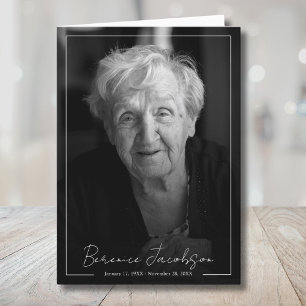 Beerdigungsfeier anlässlich des Programms "Leben" Dankeskarte