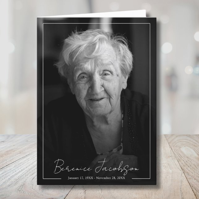 Beerdigungsfeier anlässlich des Programms "Leben" Dankeskarte (Funeral Memorial Celebration Of Life Program)