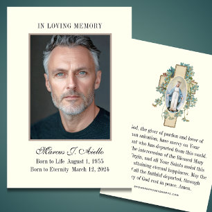 BeerdigungsGedenkstätte Mary Gebet Heilige Karte