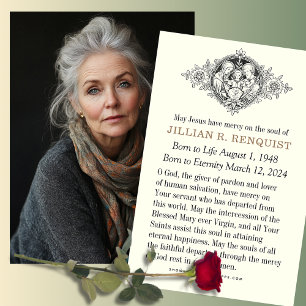 Beerdigungskarte des katholischen Beileids