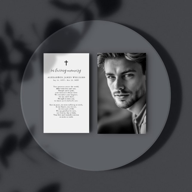 Beerdigungskarte des katholischen Fotos (Von Creator hochgeladen)