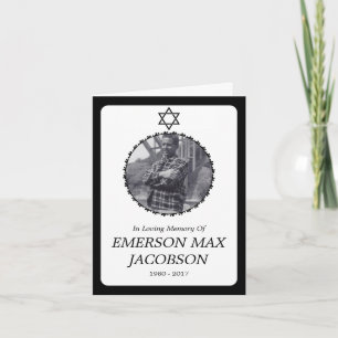 Beerdigungskarte: eleganter Stern Ankündigung