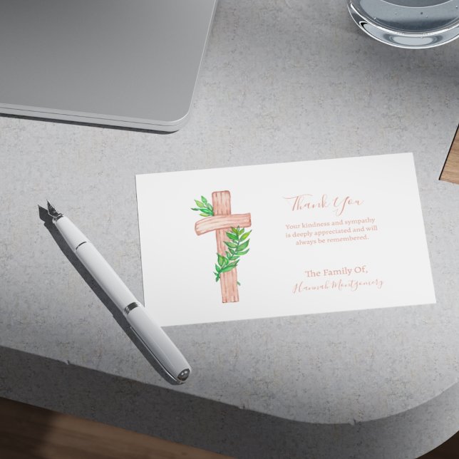 Beerdigungskarte für christliches Cross-Foto-Beile Mitteilungskarte (Von Creator hochgeladen)