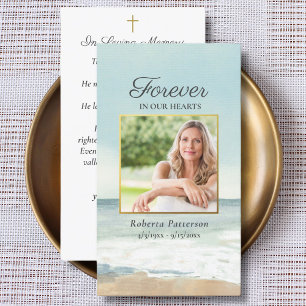 Beerdigungskarte für das Beach Ocean Foto Visitenkarte