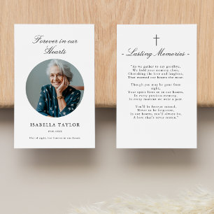 Beerdigungskarte für das katholische Foto Visitenkarte