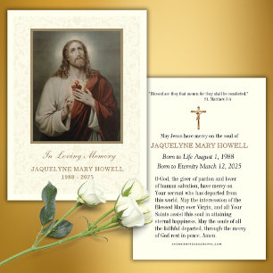 Beerdigungskarte Jesus Religious Prayer Card