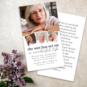 Beerdigungskarte Multi Foto Collage