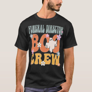 Beerdigungsleiter Boo Crew Ghost Groovy Halloween  T-Shirt