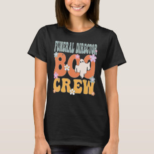 Beerdigungsleiter Boo Crew Ghost Groovy Halloween T-Shirt