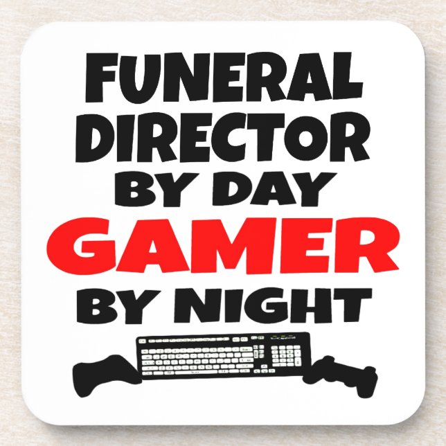 Beerdigungsleiter Gamer Getränkeuntersetzer (Vorderseite)