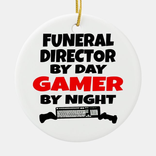 Beerdigungsleiter Gamer Keramik Ornament (Vorne)
