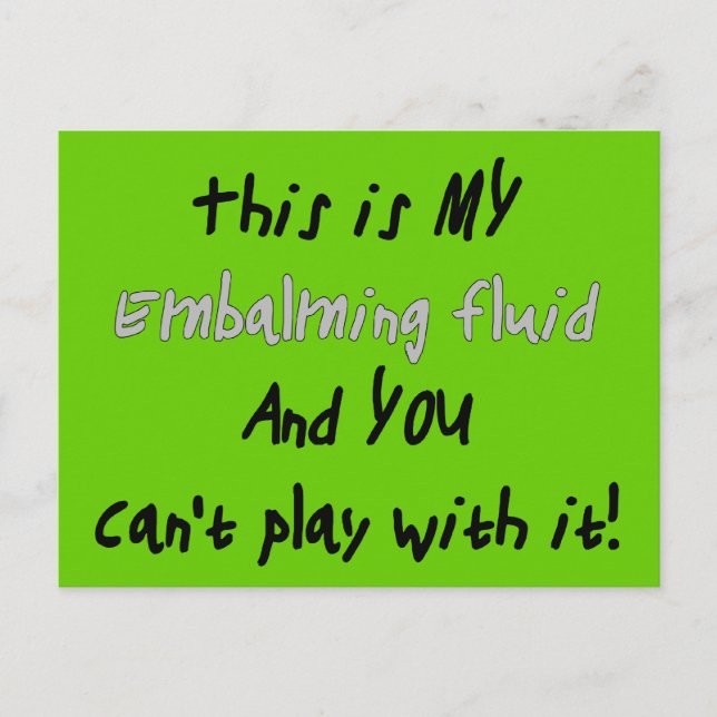 Beerdigungsleiter/Mortiker Funny Gifts Postkarte (Vorderseite)