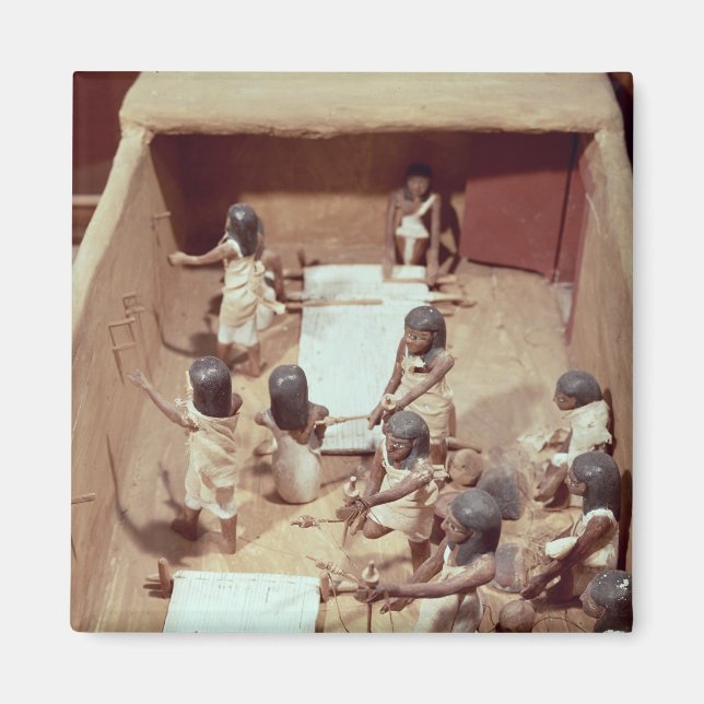 Beerdigungsmodell einer Textilwerkstatt Magnet (Vorne)