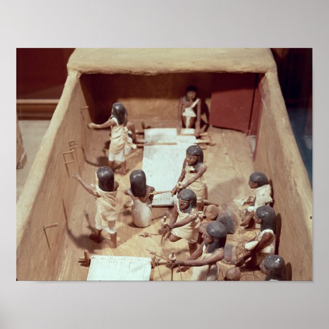 Beerdigungsmodell einer Textilwerkstatt Poster (Vorne)