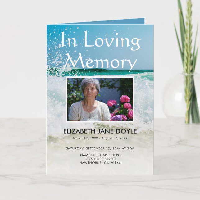 Beerdigungsprogramm | Dienstplan Programm (Vorderseite)