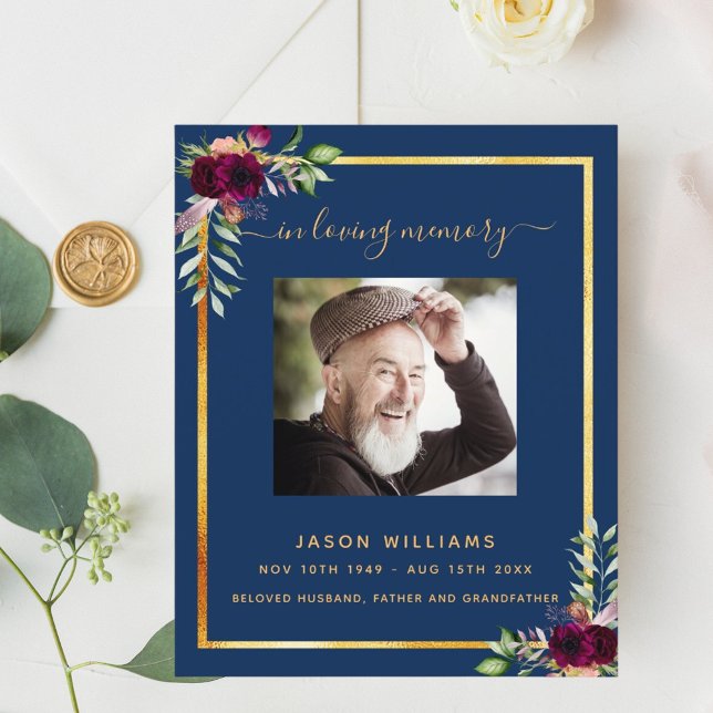 Beerdigungsprogramm für das Foto von Navy Blumengo (Von Creator hochgeladen)