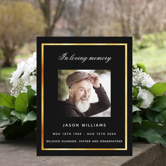 Beerdigungsprogramm für das Schwarze Foto (Von Creator hochgeladen)