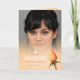 Beerdigungsprogrammordnung Orangenfarbene Rose Programm