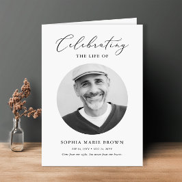 Beerdigungsreihenfolge des Foto-Gedenkprogramms Karte