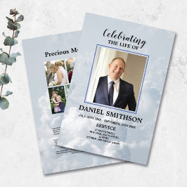 Beerdigungsreihenfolge feiert Lebenswolken Flyer