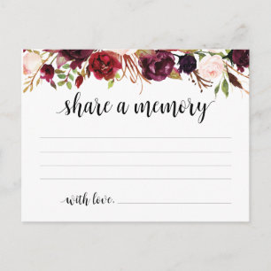 Beerdigungsservice, Burgund, Speicherkarte freigeb Postkarte