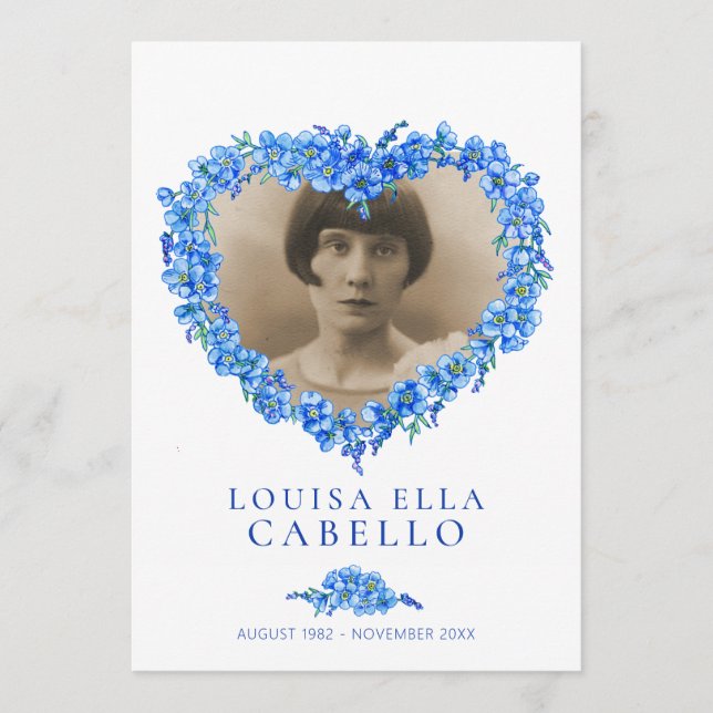 Beerdigungsservice für Vergessliches in Blau Programm (Vorderseite)