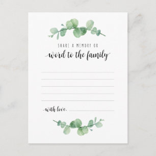 Beerdigungsservice, Grüne, Speicherkarte freigeben Postkarte