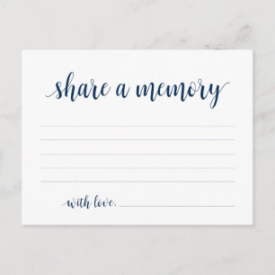 Beerdigungsservice, Navy Blue, Speicherkarte freig Postkarte