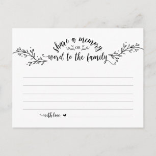 Beerdigungsservice, rustikal schwarz, Speicherkart Postkarte