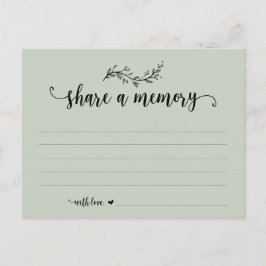 Beerdigungsservice, Sage Theme, Speicherkarte frei Postkarte