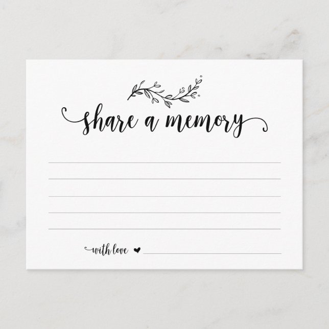 Beerdigungsservice, Schwarzer Schriftart, Speicher Postkarte (Vorderseite)