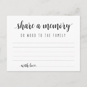 Beerdigungsservice, Schwarzes Skript, Speicherkart Postkarte