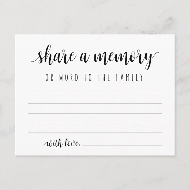 Beerdigungsservice, Schwarzes Skript, Speicherkart Postkarte (Vorderseite)