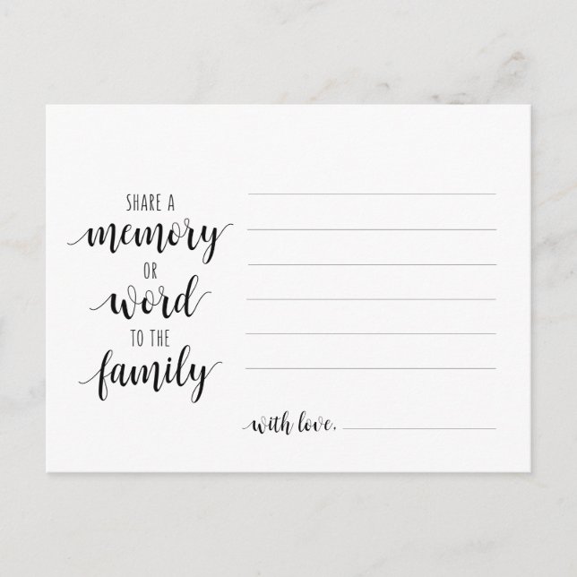 Beerdigungsservice, Schwarzes Skript, Speicherkart Postkarte (Vorderseite)