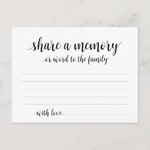 Beerdigungsservice, Schwarzes Skript, Speicherkart Postkarte