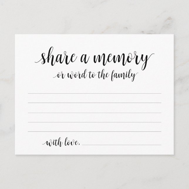 Beerdigungsservice, Schwarzes Skript, Speicherkart Postkarte (Vorderseite)