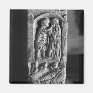 Beerdigungsstela mit einem Arzt Magnet