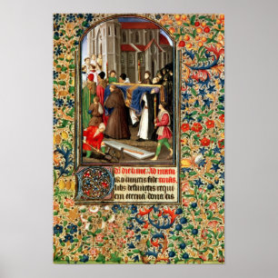 Beerdigungszession mit Grabgraben Poster